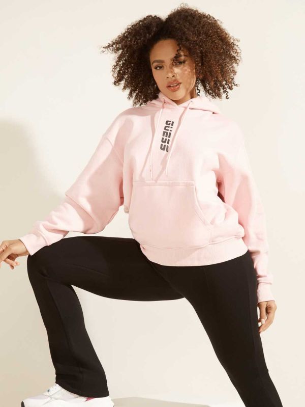 Guess Eco Alisha Hooded Sweatshirt Dam Ljusrosa | 478915-SMQ