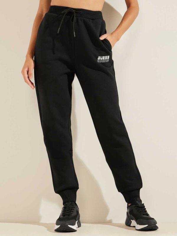 Guess Eco Alisha Logo Mjukisbyxor Dam Svarta | 250431-MRL