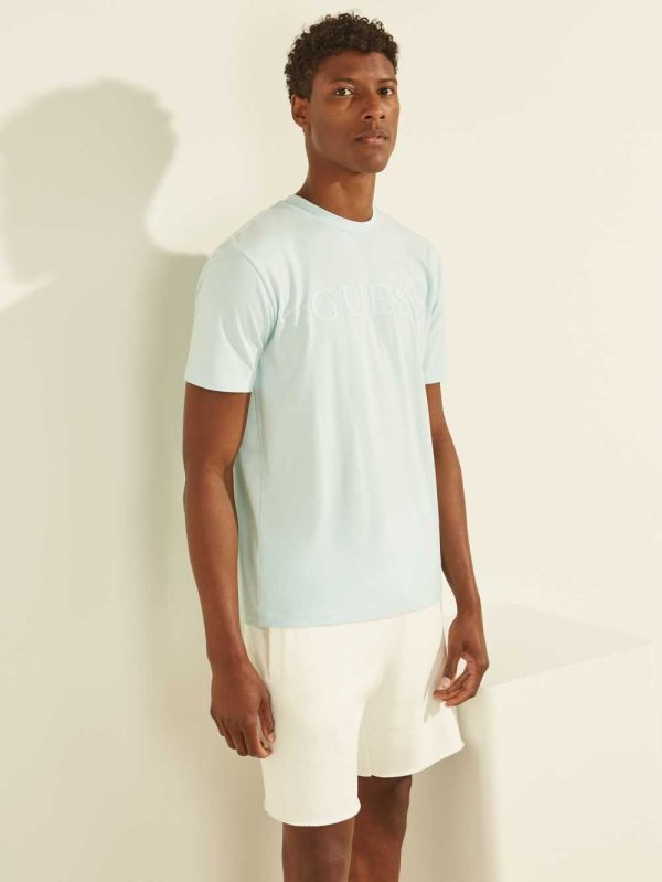 Guess Eco Alphy T-shirt Herr Blå | 436907-YUN
