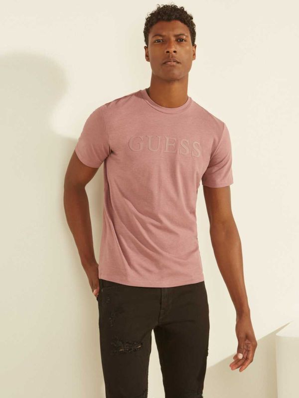 Guess Eco Alphy T-shirt Herr Rosa | 734659-QCO