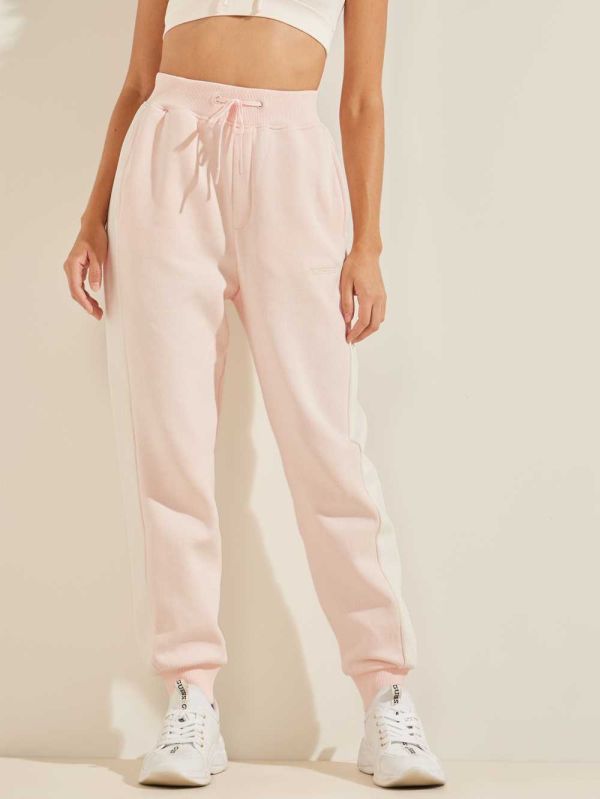 Guess Eco Annetta Contrast Mjukisbyxor Dam Rosa | 215764-VZN