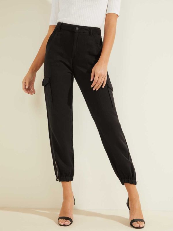 Guess Eco Bowie Cargo Chino Byxor Dam Svarta Olika Färger | 321860-NPA