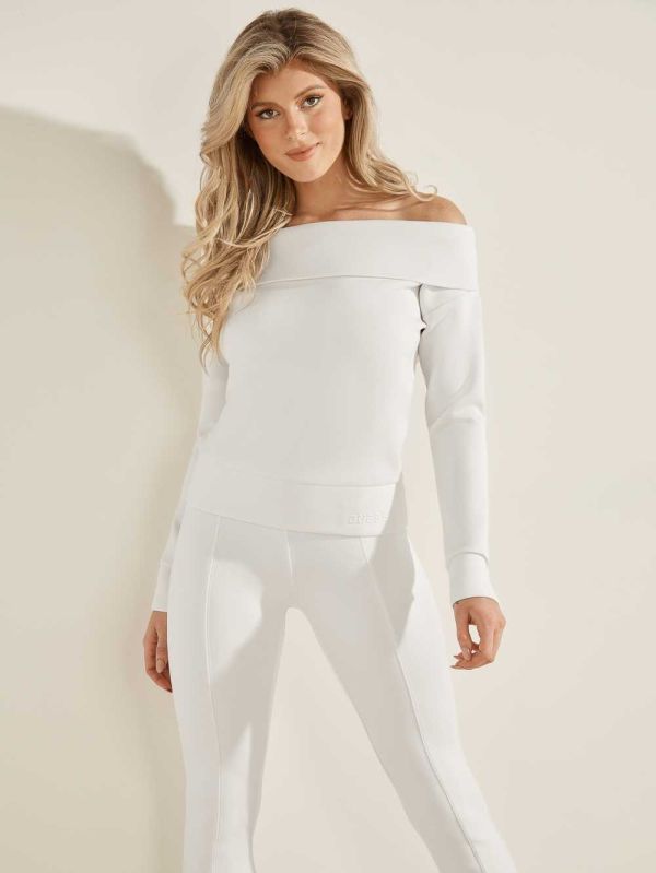 Guess Eco Brenda Sweatshirt Dam Grädde | 724910-XPK
