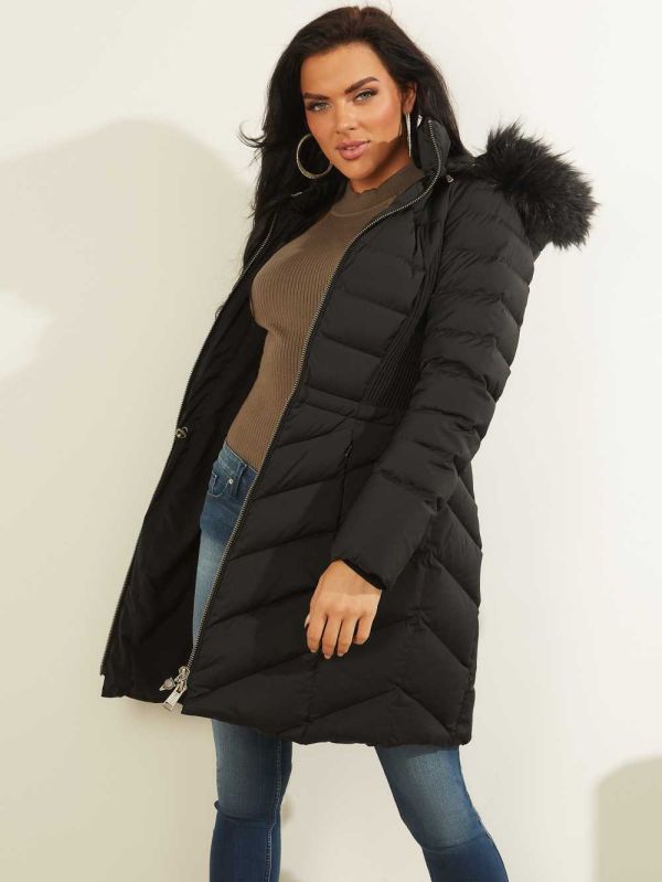 Guess Eco Cecilia Down Puffer Rockar Dam Svarta | 824670-FGS