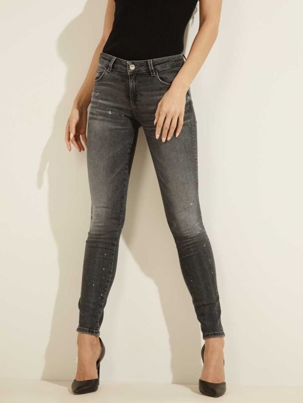 Guess Eco Curve X Jeans Dam Svarta Vita | 731498-MTI