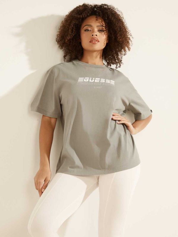 Guess Eco Dalya Logo T-shirt Dam Grå | 056742-UGN