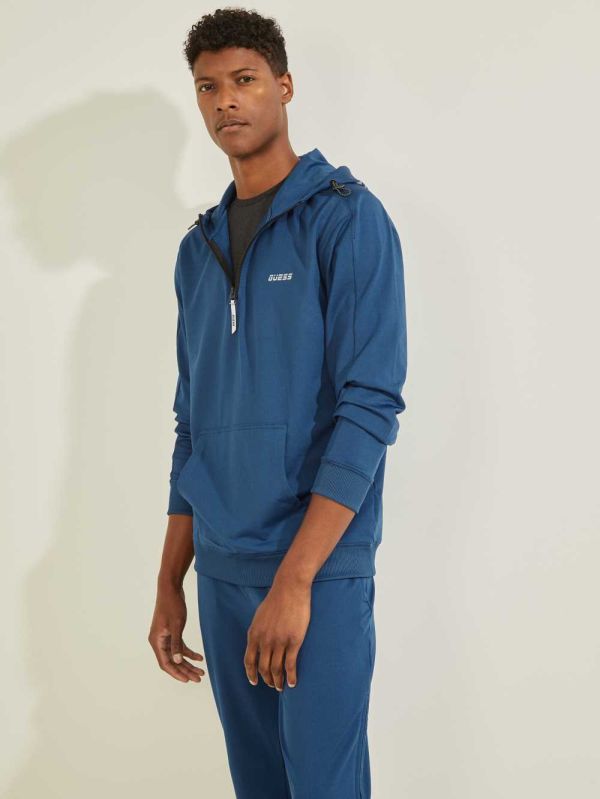 Guess Eco Hal Hoodie Herr Blå | 316407-UBI