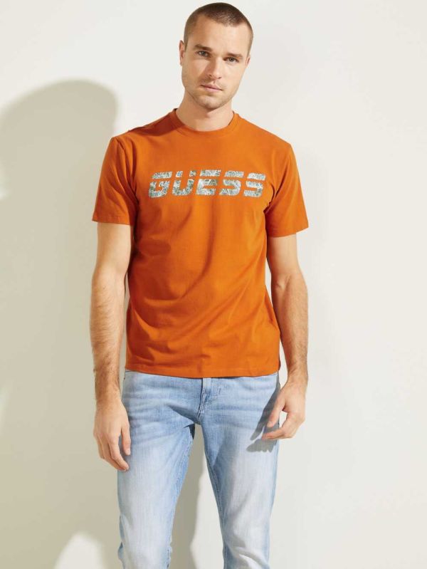 Guess Eco Jake T-shirt Herr Guld | 168720-RZG