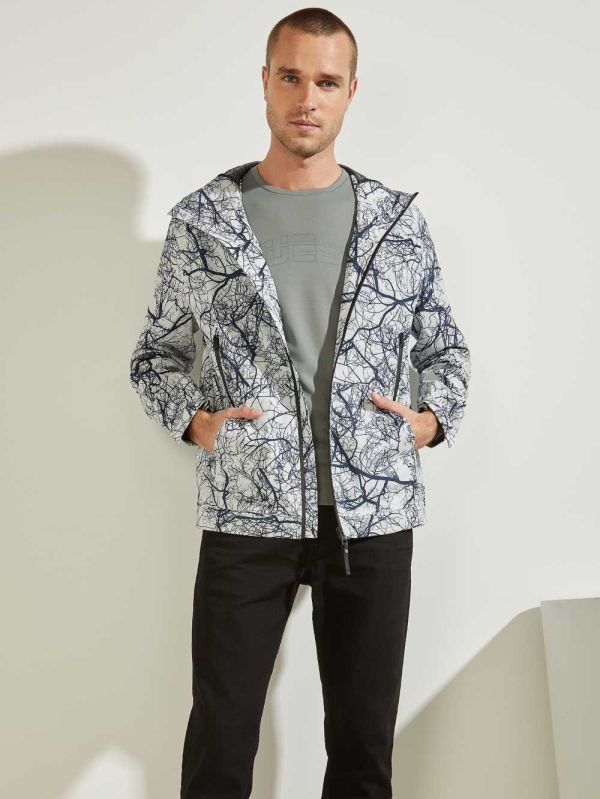Guess Eco Kaden Hooded Jacka Herr Blå | 513042-WAG