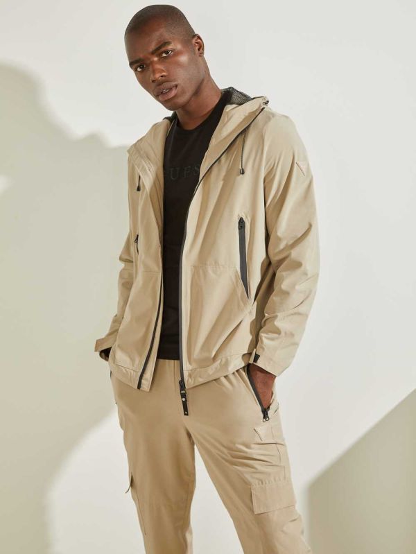 Guess Eco Kaden Hooded Jacka Herr Grå | 926351-JQZ