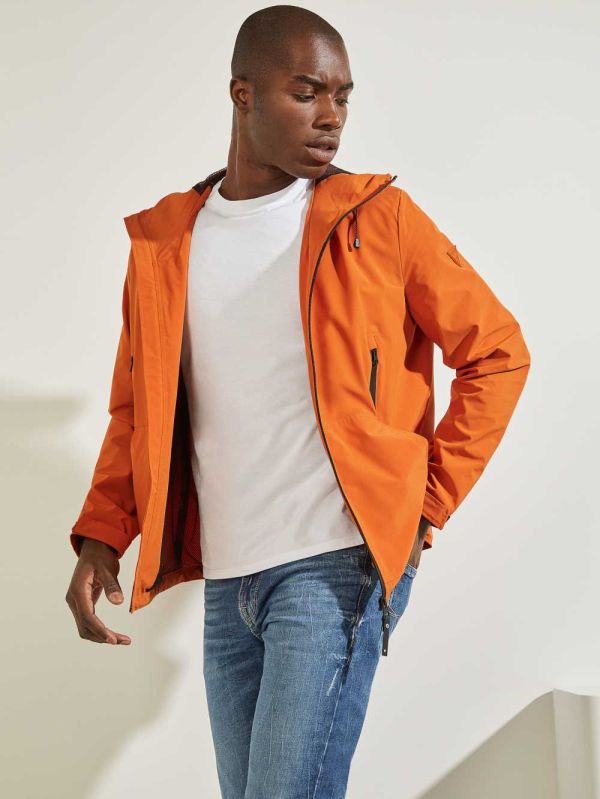 Guess Eco Kaden Hooded Jacka Herr Guld | 812753-HLM