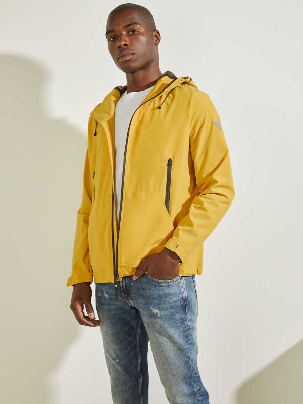 Guess Eco Kaden Hooded Jacka Herr Guld Orange | 590726-SVK
