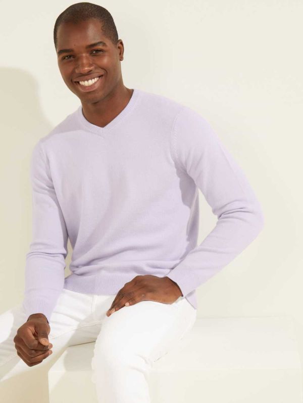 Guess Eco Liam V-Neck Tröjor Herr Orange | 346029-QBS