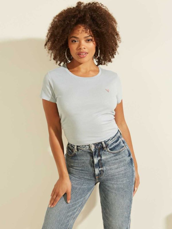 Guess Eco Logo Baby T-shirt Dam Blå | 168423-BUW