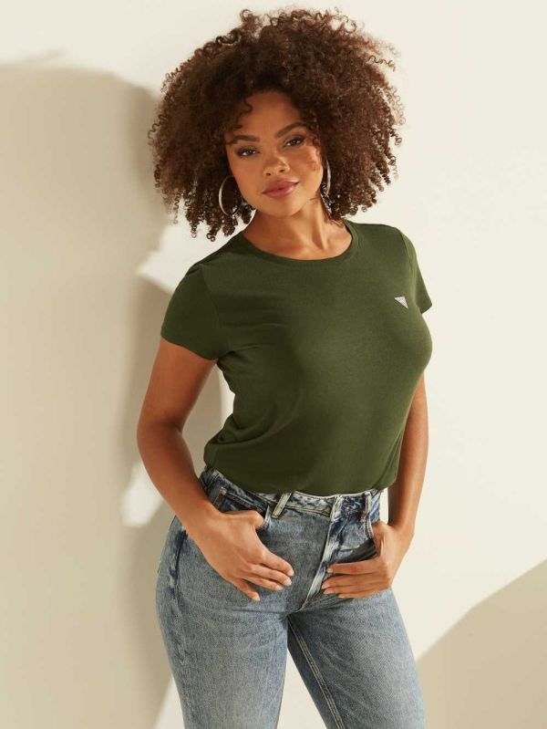 Guess Eco Logo Baby T-shirt Dam Gröna | 281634-HSL