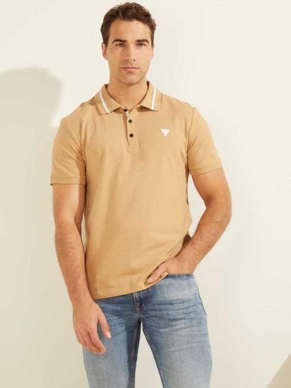 Guess Eco Lyle Piketröja Herr Blå Orange | 523849-QRP