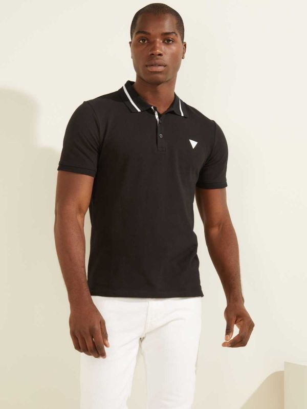 Guess Eco Lyle Piketröja Herr Svarta | 425890-QXE