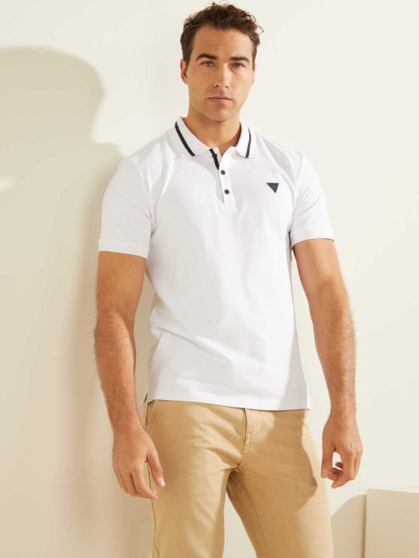 Guess Eco Lyle Piketröja Herr Vita | 954728-LIZ