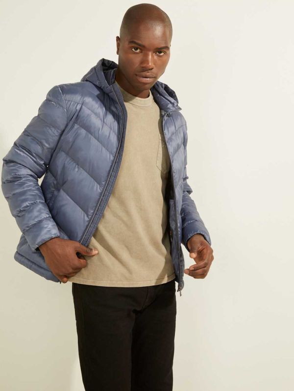 Guess Eco Lätta Puffer Jacka Herr Blå | 178236-VCT