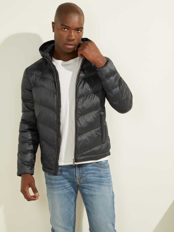 Guess Eco Lätta Puffer Jacka Herr Svarta | 910436-DIJ
