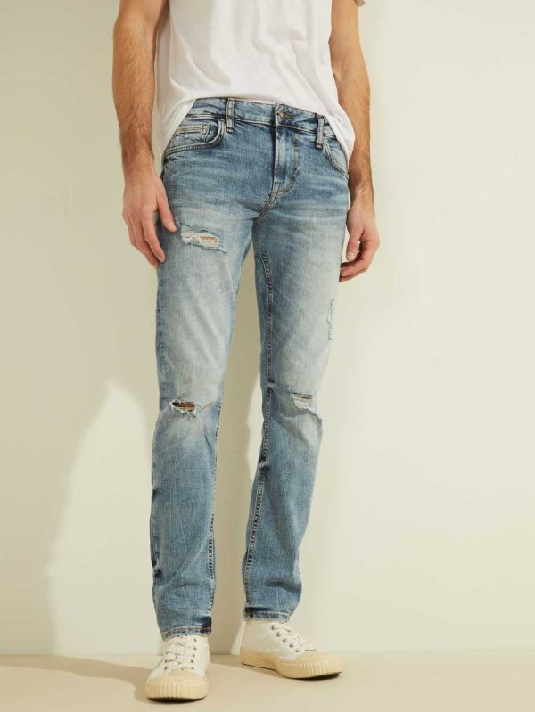 Guess Eco Miami Skinny Jeans Herr Blå Vita | 027486-RBM