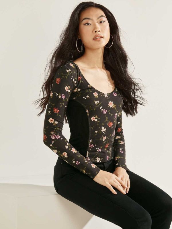 Guess Eco Rommi Top Blast Dam Svarta | 610548-ONK