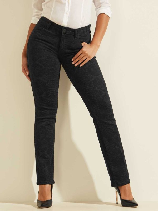 Guess Eco Snake Print Straight Sexy Jeans Dam Ormskinn | 380297-FCD
