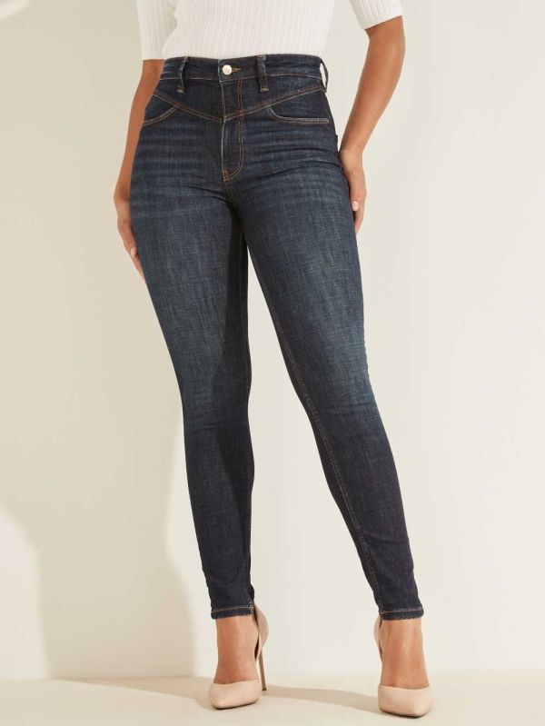 Guess Eco Super High-Rise Skinny Jeans Dam Blå | 630427-WSP