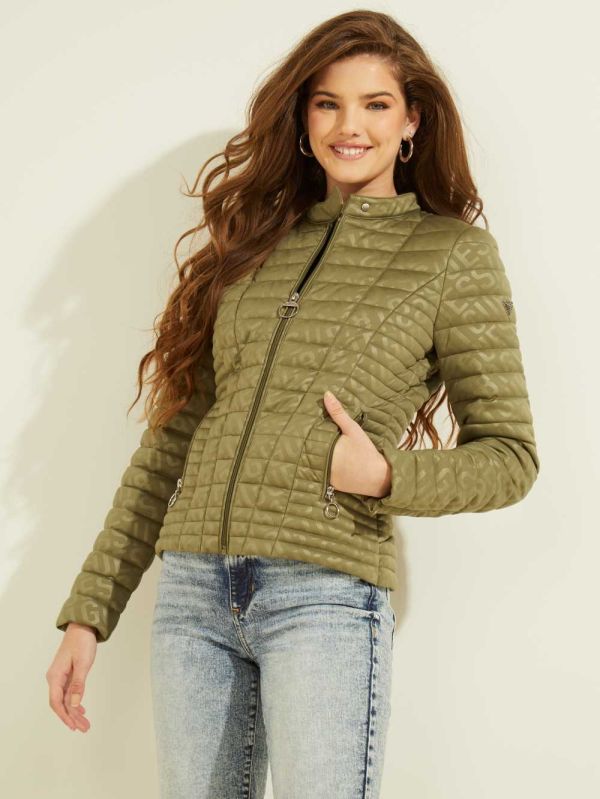Guess Eco Vona Logo Jacka Dam Gröna | 984653-TRF