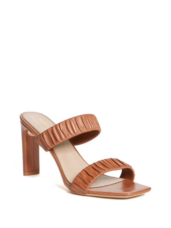 Guess Elena Ruched Sandaler Klack Dam Vinröda | 539624-GFD