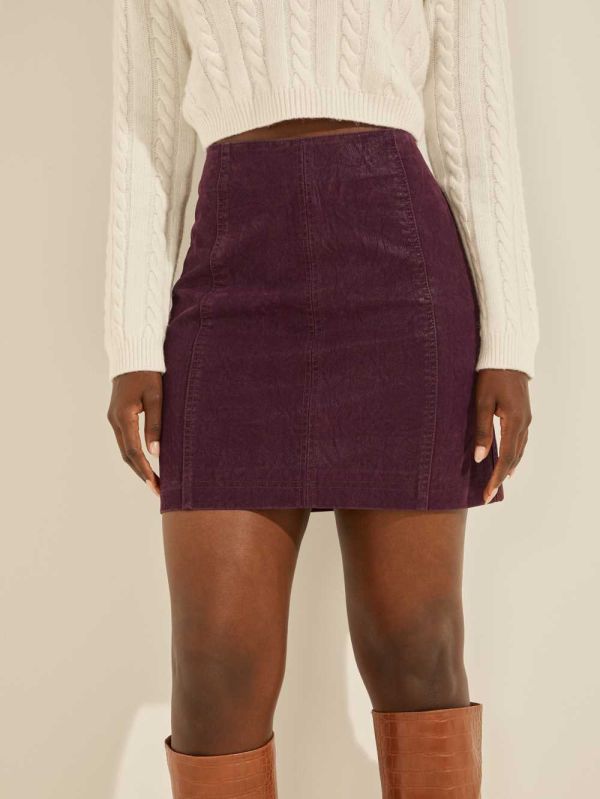 Guess Eliana Faux-Mocka Kjolar Dam Lila | 564928-SDU