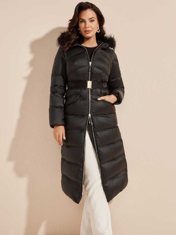 Guess Elin Longline Down Jacka Dam Svarta | 532096-DWA