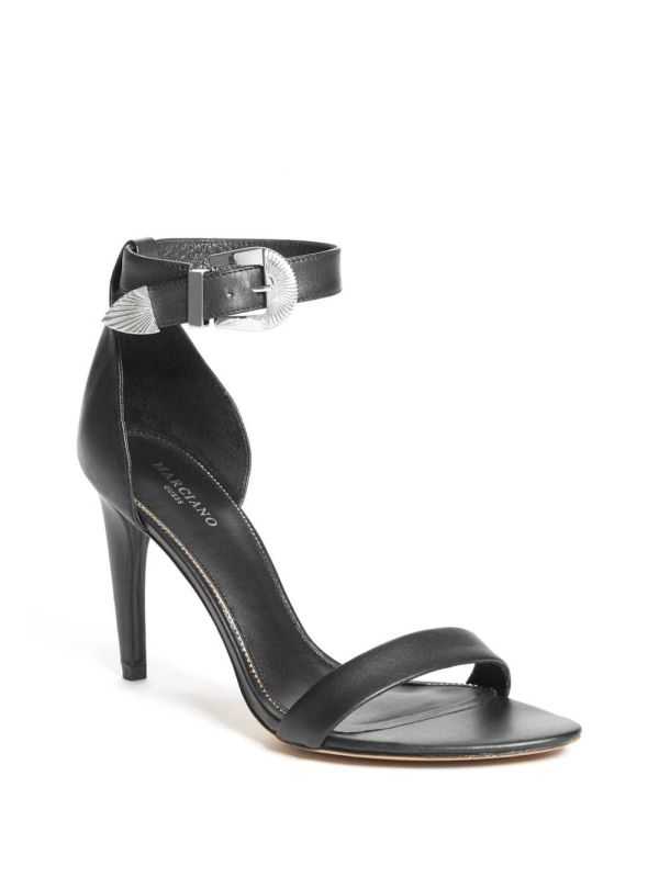 Guess Elin Spännen Sandaler Klack Dam Svarta | 648921-BRJ