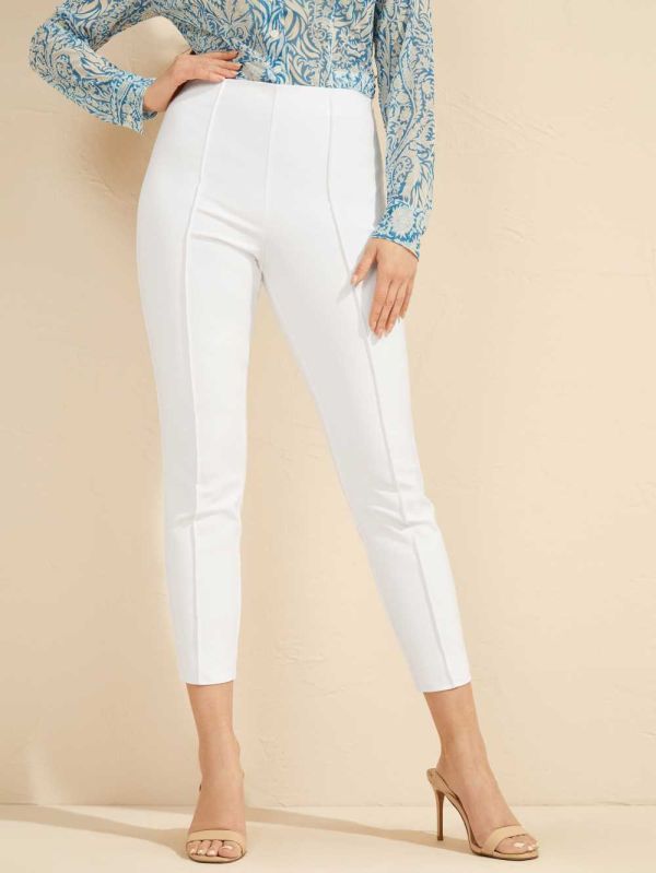 Guess Elle High Midja Byxor Dam Vita | 245986-UCA