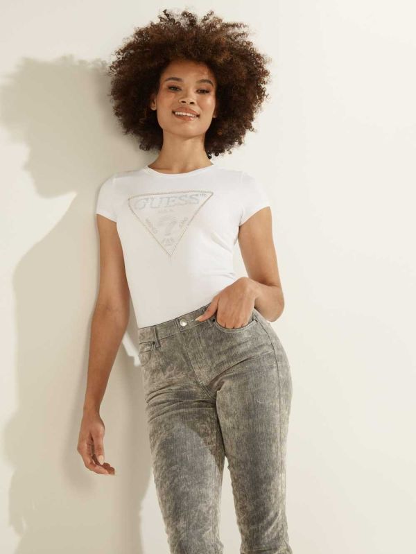 Guess Embellished Logo T-shirt Dam Vita | 520841-LWX