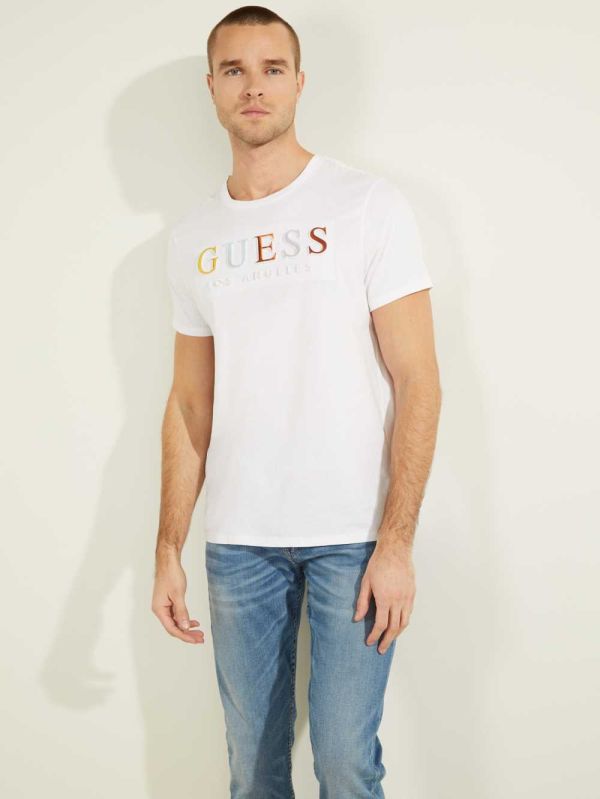 Guess Embossed Logo T-shirt Herr Vita | 031869-JYK