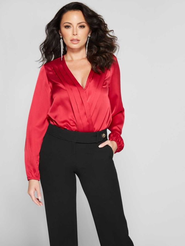 Guess Encourager Bodysuit Dam Röda | 653980-THR