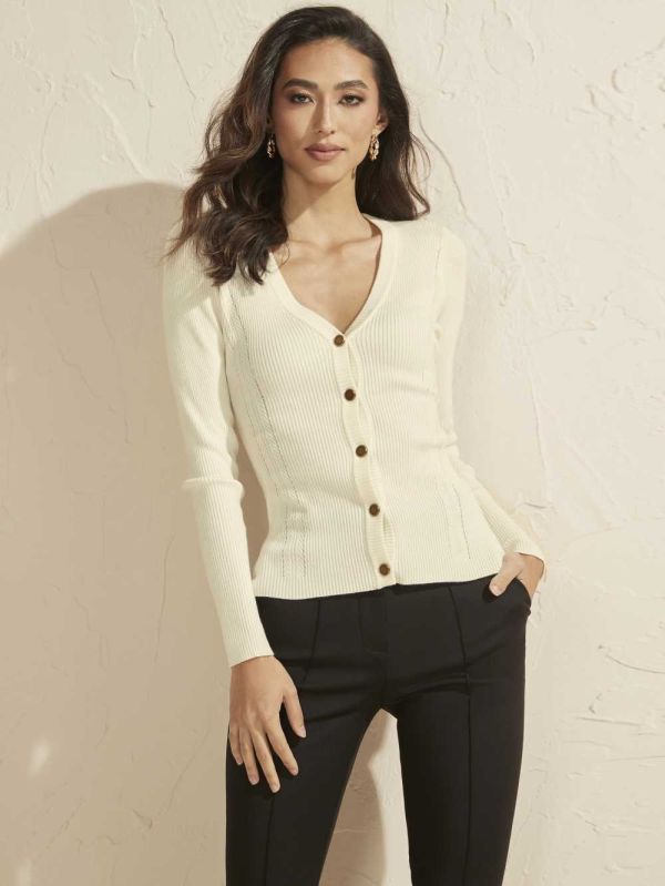 Guess Eve Cardigan Tröjor Dam Vita | 538216-QBN