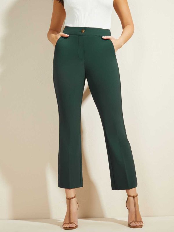 Guess Evelyn Cropped Byxor Dam Gröna | 916402-XNO
