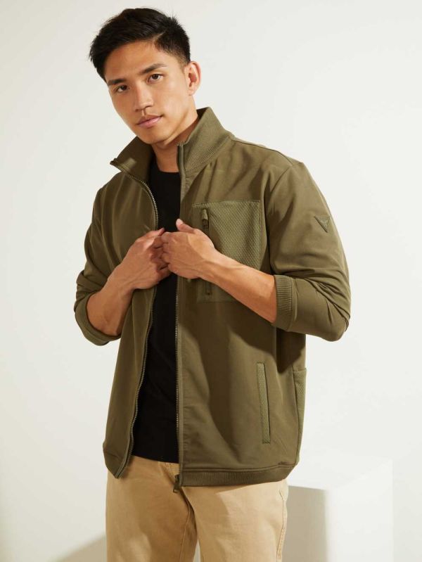 Guess Explorer Zip-Up Jacka Herr Olivgröna | 684075-HZY