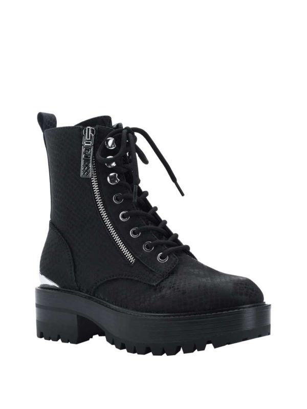 Guess Fearne Combat Stövlar Dam Svarta | 407521-VZG