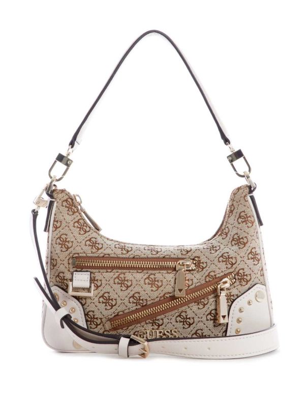 Guess Frankie Top-Zip Axelväska Dam Bruna Olika Färger | 639247-IMK