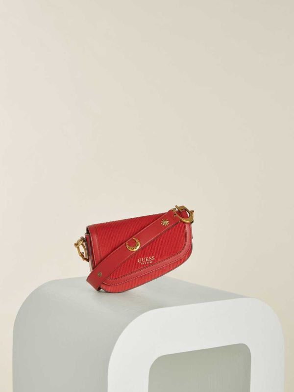 Guess G-Dream Corduroy Flap Axelväska Dam Mörkkungsblått | 901473-TGF
