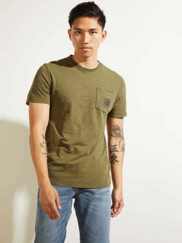 Guess G Stamp T-shirt Herr Olivgröna | 693428-QSE