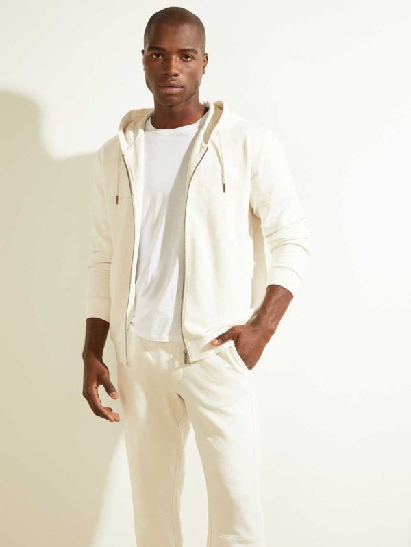 Guess G Stamp Zip-Up Hoodie Herr Grå | 357290-IUL