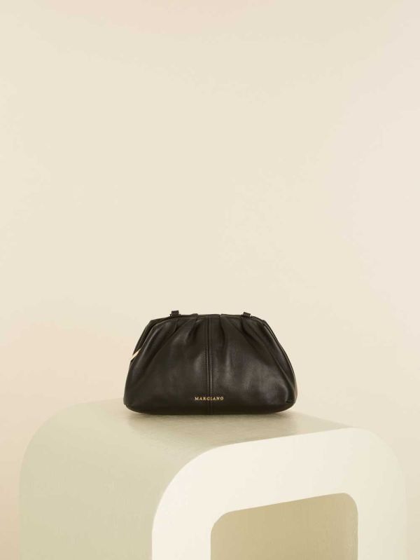 Guess Gathered Clutch Handväska Dam Svarta | 136748-COQ