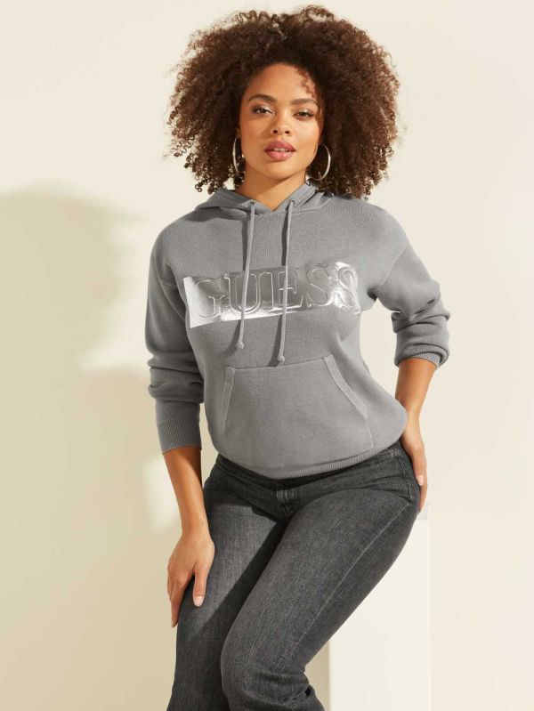 Guess Gemma Hoodie Dam Mörkgrå | 712689-IOQ