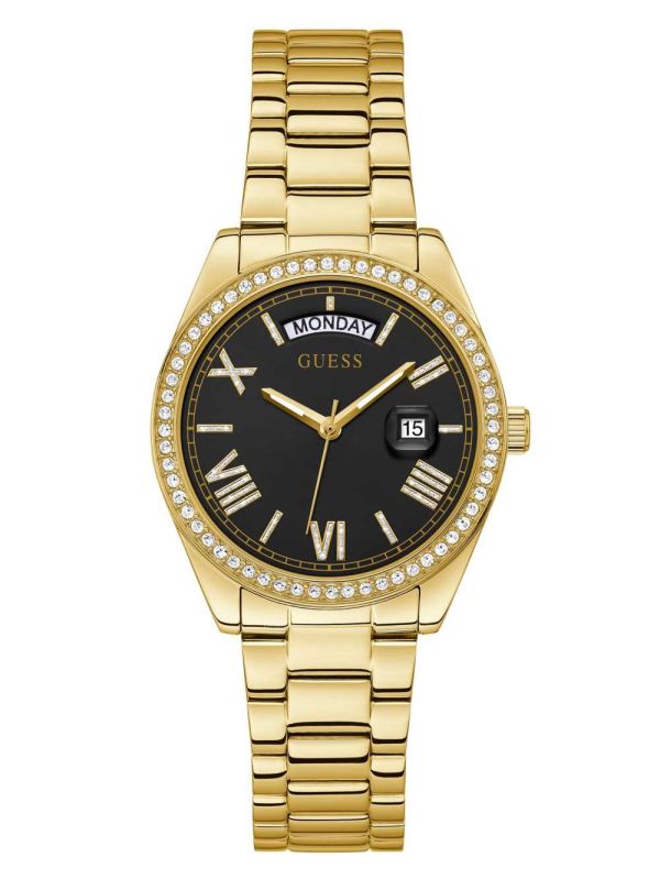 Guess Gold-Tone And Black Analog Klocka Dam Olika Färger | 627580-ZOR