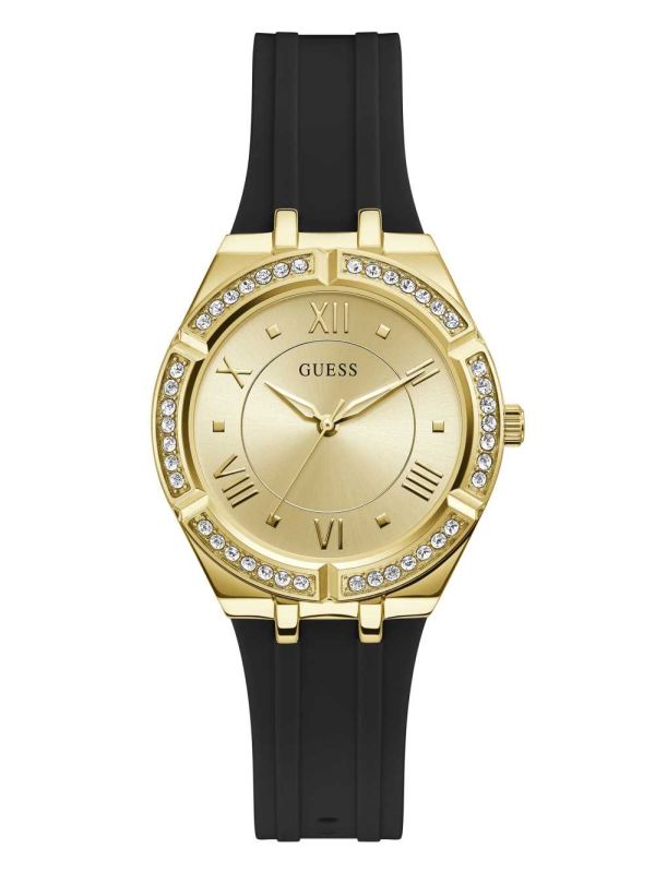 Guess Gold-Tone And Black Analog Klocka Dam Svarta | 706953-TLP