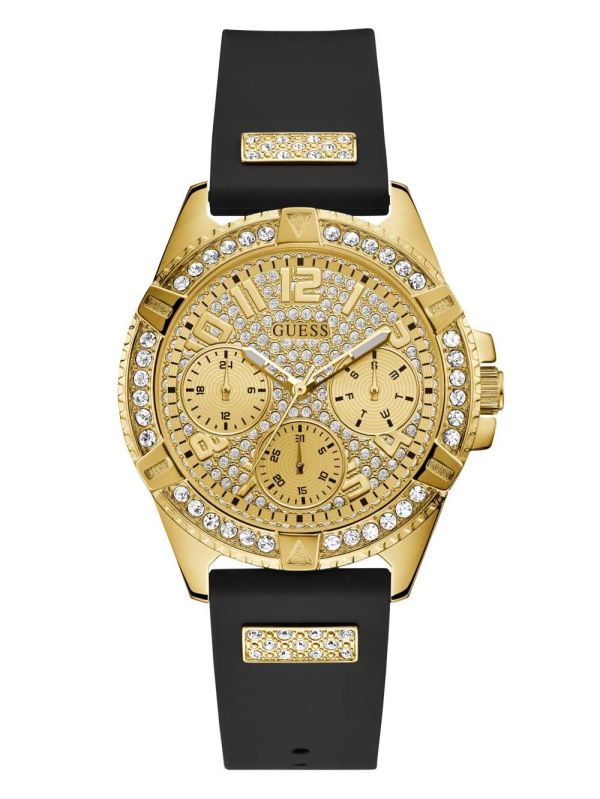 Guess Gold-Tone And Black Multifunction Klocka Dam Svarta | 817609-FRM